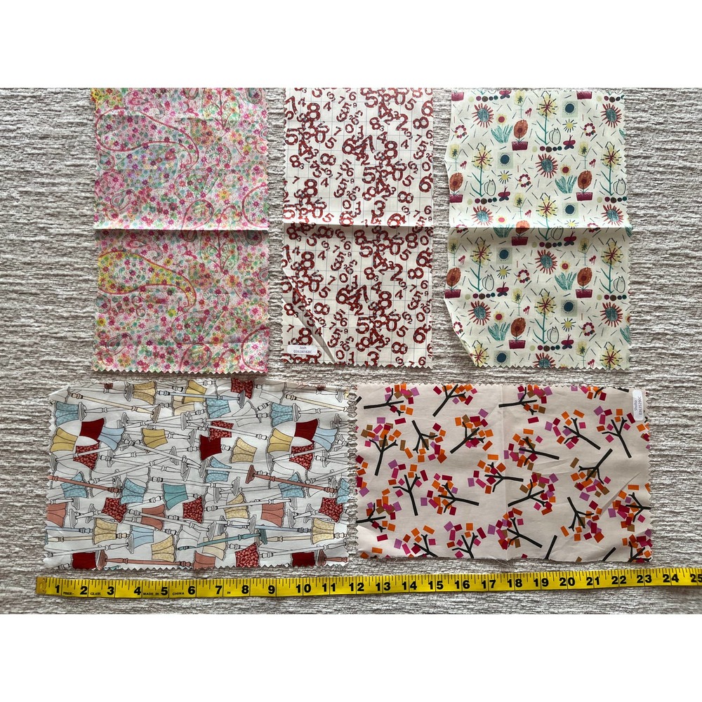 Liberty of London lot of 10 fabric lawn samples 1.4 oz about 6" x 11" imported